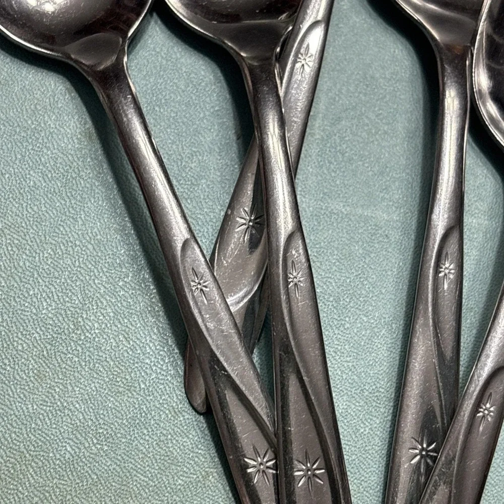 7 International Silver Americana Star Stainless USA‎ Flatware tablespoons/ Soup